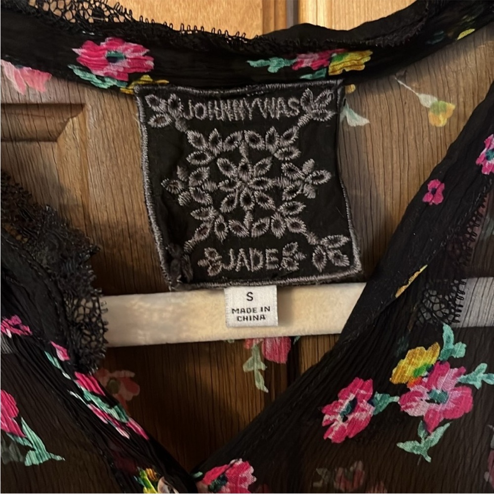 Johnny Was Natalia Sheer Tiered Mini Dress - Picture 11 of 11
